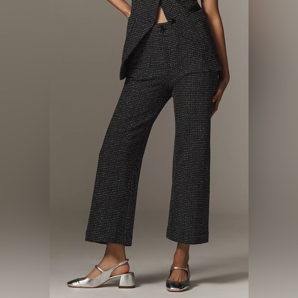 Pants - Anthropologie The Colette Cropped Wide Leg Pant Size L NWT